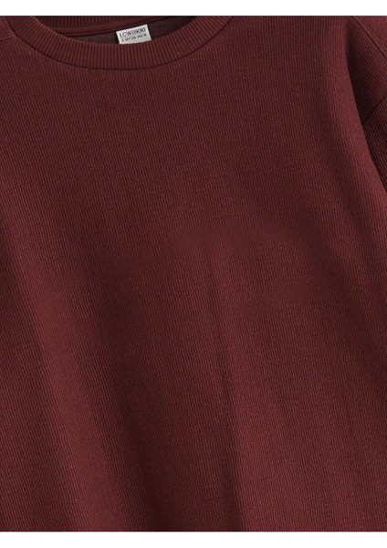 Lcw Yeni Mürdüm Bisiklet Yaka Dokulu Erkek Çocuk Tişört fiyatları