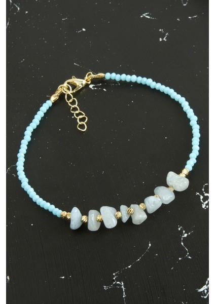 Kırık Doğaltaşlı Turkuaz Kristal Bileklik fiyatları