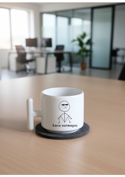 Bana Sormayın Baskılı Porselen Kupa-T Kulplu Kupa-Nah-Hediye-Ofis-Fuc*k fiyatları