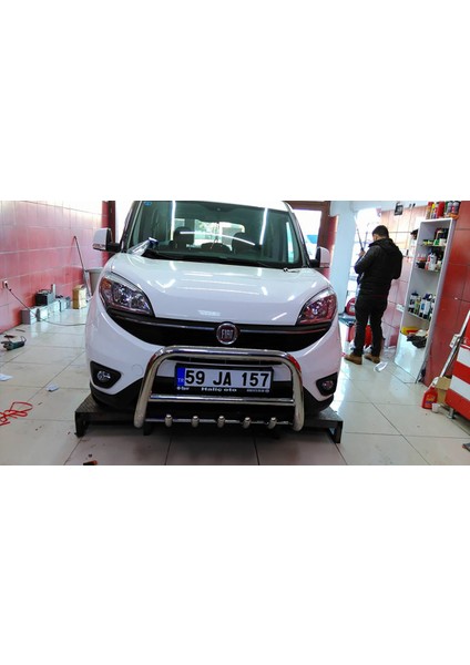 Doblo 2015-2022 Ön Koruma Bull Bar - Karterli Ara Borulu 60 - Bream A indirimleri