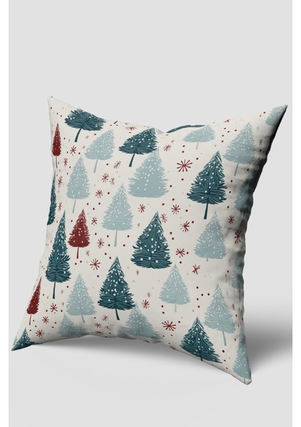 Lacivert Happy New Year Çam Ağacı Yılbaşı Kırlent Kılıfı Seti 2'li modelleri