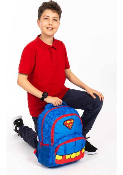 Lisanslı Superman Temalı Ilkokul Sırt Çantası