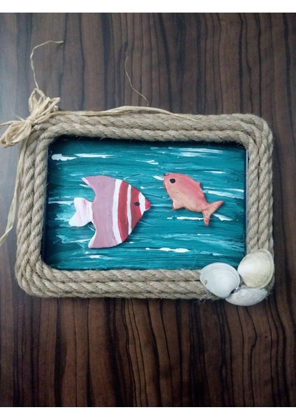Dekoratif Çerçeve Deniz Balık Yılbaşı Hediyelik Duvar Süsü Obje Pano modelleri