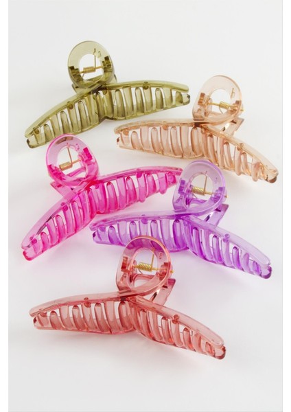 Oval Şeffaf Renkli Mandal Toka 10 cm modelleri