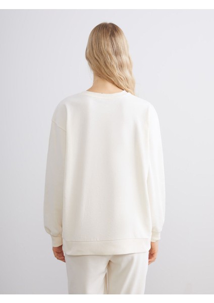 Lcw Yeni Yeni Sezon Bisiklet Yaka Brooklyn Baskılı Kadın Sweatshirt fırsatları