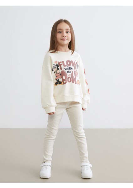 Lcw Yeni Yeni Sezon Bisiklet Yaka Minnie Mouse Baskılı Kız Çocuk Sweatshirt fiyatları