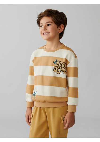 Lcw Yeni Yeni Sezon Bisiklet Yaka Baskılı Erkek Çocuk Sweatshirt