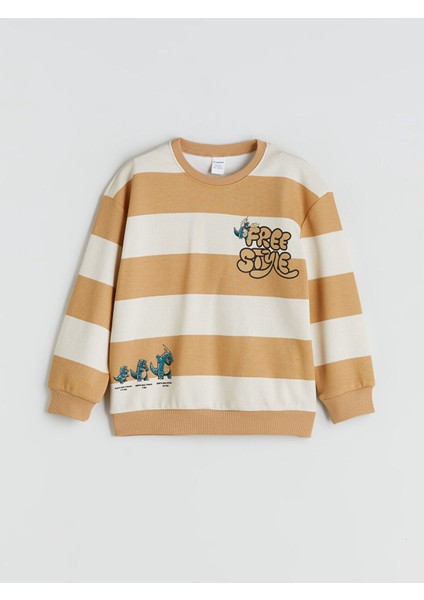 Lcw Yeni Yeni Sezon Bisiklet Yaka Baskılı Erkek Çocuk Sweatshirt fiyatları