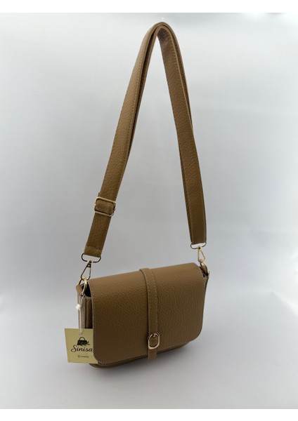 Kadın Ayarlanabilir Askı Detaylı Deri Omuz Çantası