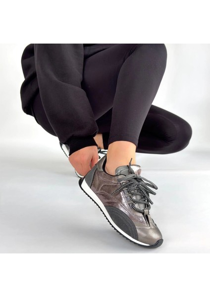Nrzsnt Ranu Platin Cilt Paraşüt Detaylı Bağcıklı Spor Ayakkabı (Numara: 38) fırsatları