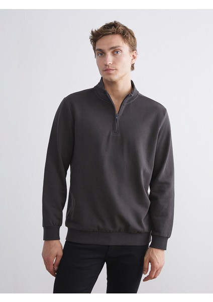 Lcw Yeni Cey Yeni Sezon Dik Yaka Uzun Kollu Erkek Kalın Sweatshirt