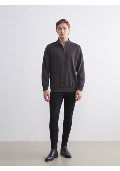 Lcw Yeni Cey Yeni Sezon Dik Yaka Uzun Kollu Erkek Kalın Sweatshirt fiyatları