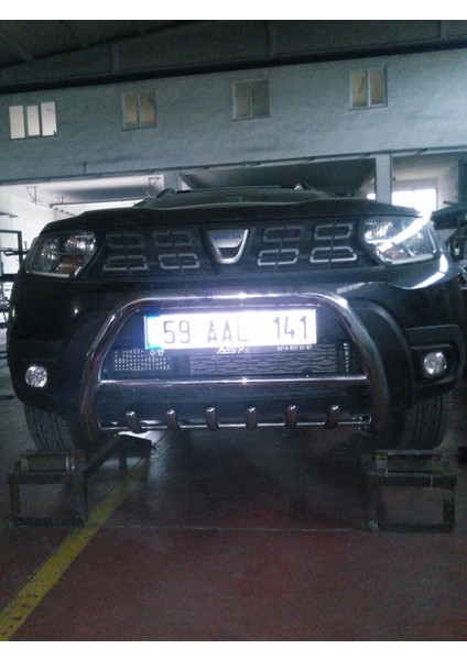 Dacia Duster 2017-2023 Yüksek Ön Koruma 4x2 - Ara Borulu- Emperor A
