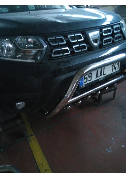 Dacia Duster 2017-2023 Yüksek Ön Koruma 4x2 - Ara Borulu- Emperor A fırsatları