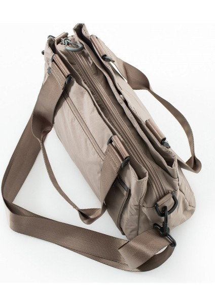 Sanmorris 5 Gözlü Desenli Paraşüt Kumaş Ayarlanabilir Çapraz Askılı El ve Omuz Çantası