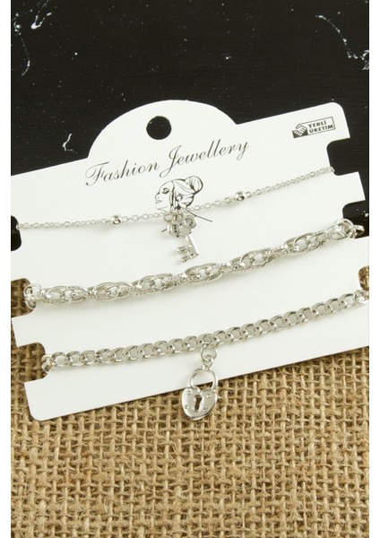 3 Adet Kalp Anahtar Zincir Bileklik