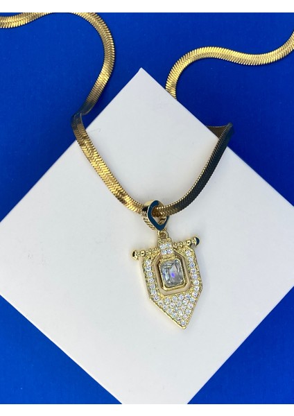 Italyan Zincirli Serenay Model Çelik Kolye fırsatları