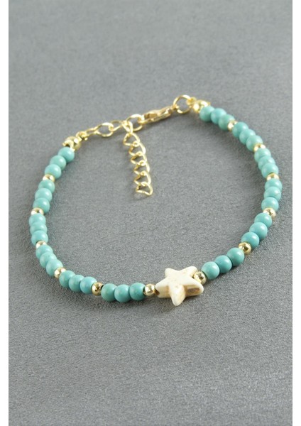 Deniz Yıldızı Turkuaz Boncuk Bileklik