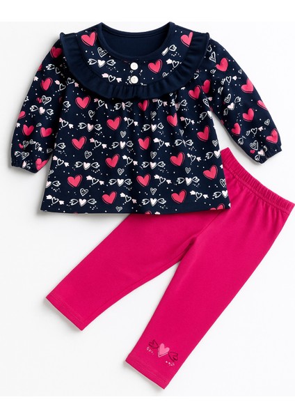 Kız Çocuk Desenli Ikili Takım modelleri