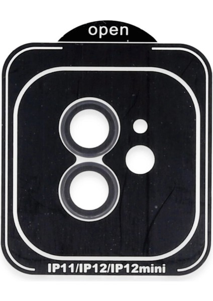 MYT09 iPhone 11 Pvd Metal Kamera Lens - Siyah