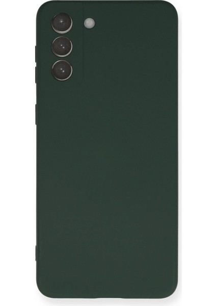 MYT09 Samsung Galaxy S21 Plus Kılıf Nano Içi Kadife Silikon - Koyu Yeşil