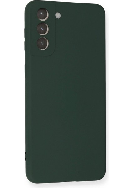 MYT09 Samsung Galaxy S21 Plus Kılıf Nano Içi Kadife Silikon - Koyu Yeşil fiyatları
