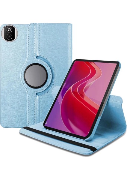 MYT09 Huawei Honor Pad X7 360 Tablet Deri Kılıf - Mavi