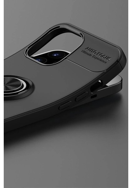 MYT09 iPhone 12 Pro Max Kılıf Range Yüzüklü Silikon - Kırmızı indirimleri