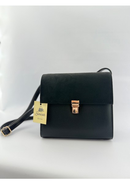 Kadın Vintage Model Süet Detaylı Omuz Çantası