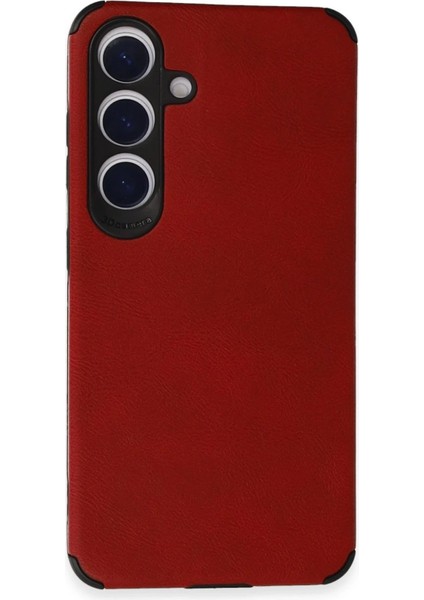 MYT09 Samsung Galaxy S24 Kılıf Loop Deri Silikon - Kırmızı