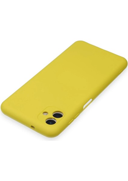 MYT09 Samsung Galaxy A04 Kılıf Nano Içi Kadife Silikon - Sarı fırsatları