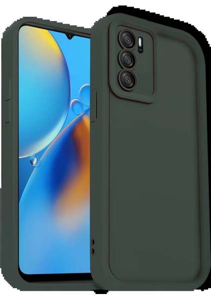 MYT09 Oppo A16 Kılıf Viera Silikon - Koyu Yeşil