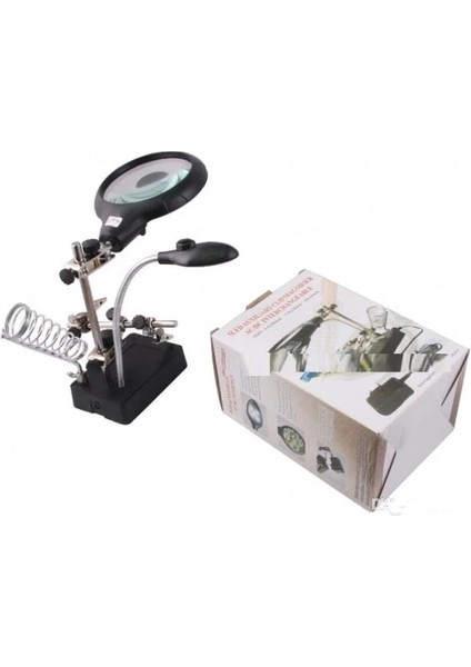 Masa Üstü Mandallı ,2.5X90MM, 7.5X34MM Mercekli ,adaptörlu Işıklı Büyüteç fiyatları