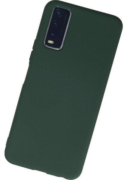 MYT09 Vivo Y11S Kılıf Nano Içi Kadife Silikon - Koyu Yeşil modelleri