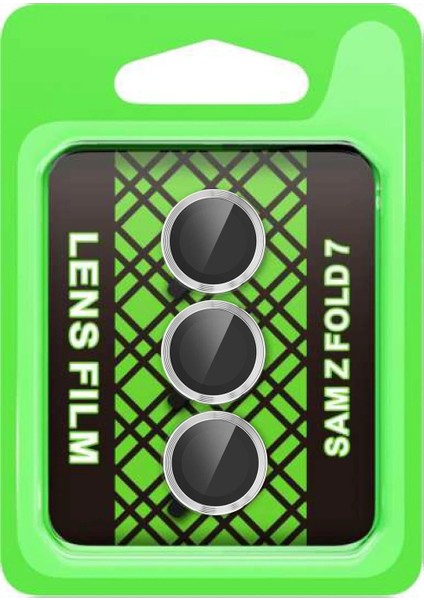 MYT09 Samsung Galaxy Z Fold 7 Raze Metal Kamera Lens - Gümüş