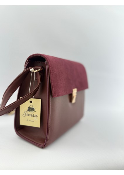 Kadın Vintage Model Süet Detaylı Omuz Çantası