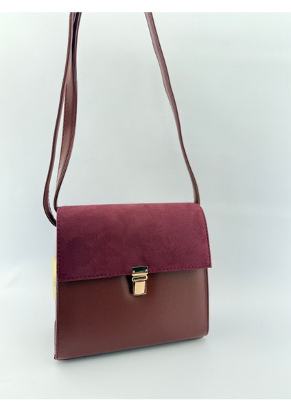 Kadın Vintage Model Süet Detaylı Omuz Çantası