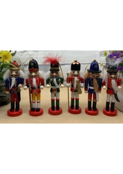 Kurşun Asker Ahşap Dekoratif Eşya (6lıset 13CM