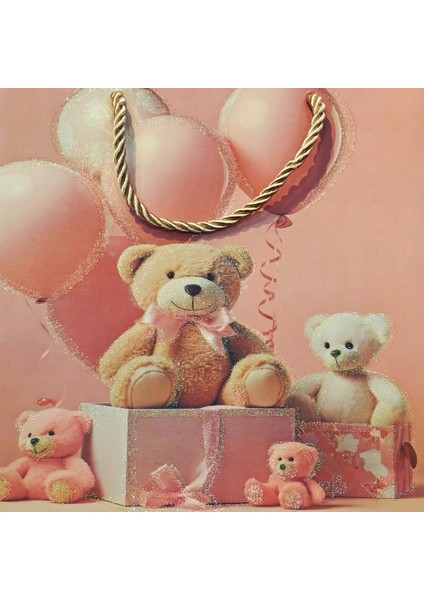 Sevimli Ayıcık Tasarımlı Küçük Boy Hediye Çantası fiyatları