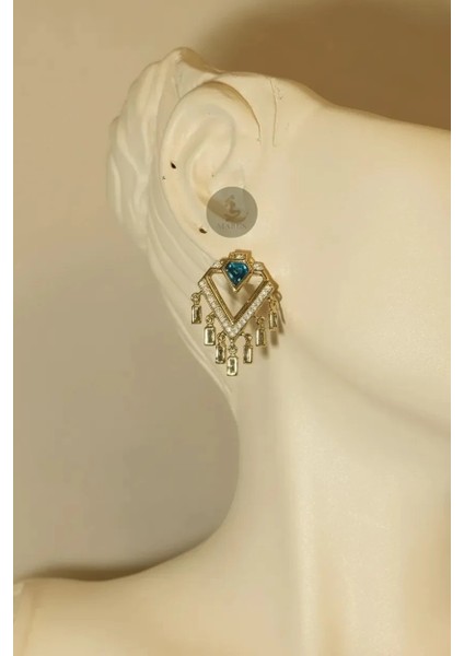 VIP Üçgen Mavi Küpe fiyatları