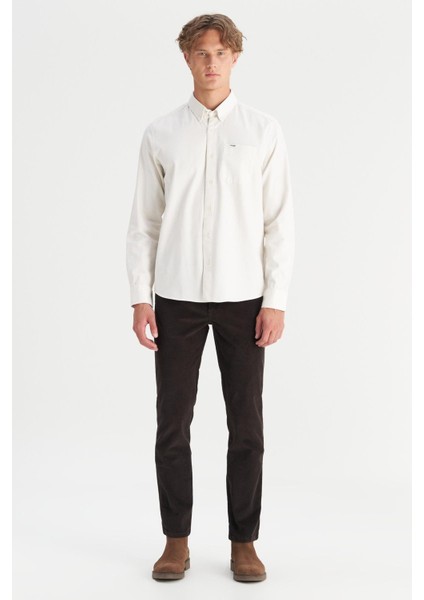 Erkek Texas Slim Kadife Pantolon Coffee Bean