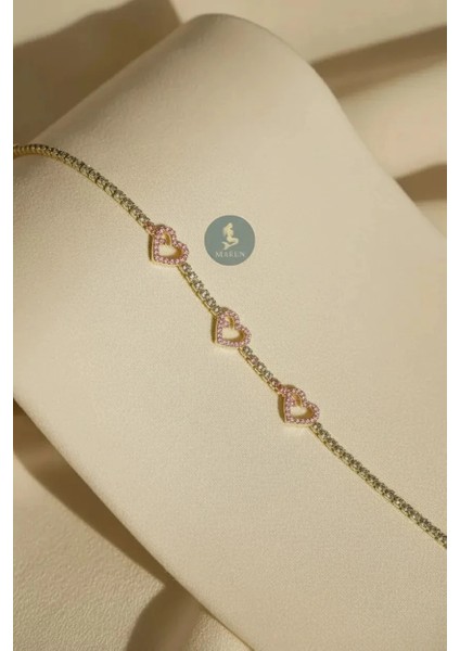 Çelik Pembe Kalp Bileklik fiyatları