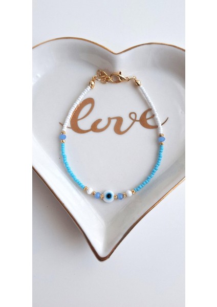 Hediyelik Nazar Boncuklu Bileklik - Mavi
