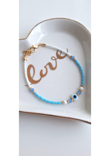 Hediyelik Nazar Boncuklu Bileklik - Mavi fiyatları