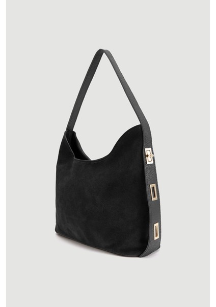 %100 Hakiki Süet Deri Fermuar Kapama ve Iç Cep Detaylı Kadın Omuz Çantası fiyatları