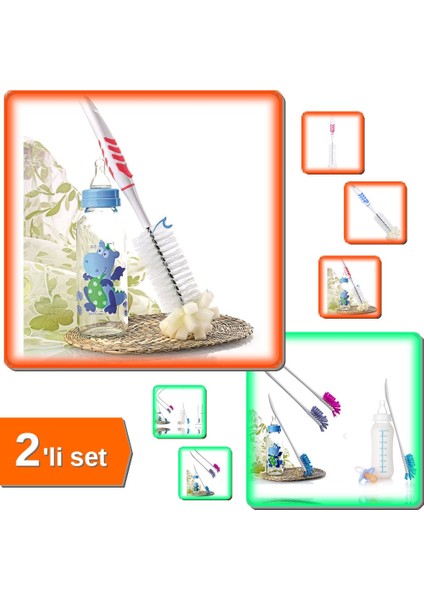 Şişe Temizleme Fırçası + Biberon Temizleme Fırçası - 2li Set M0E6H4