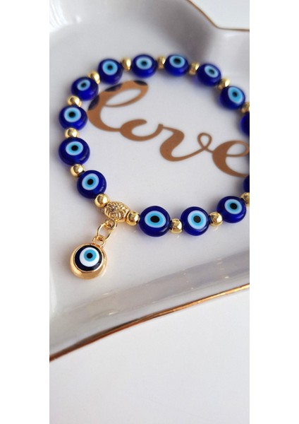 Hediyelik Nazar Boncuklu Koyu Mavi Bileklik fiyatları