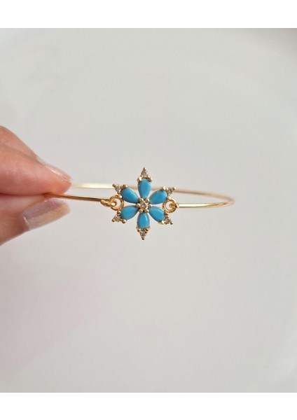 Mavi Çiçek Bileklik