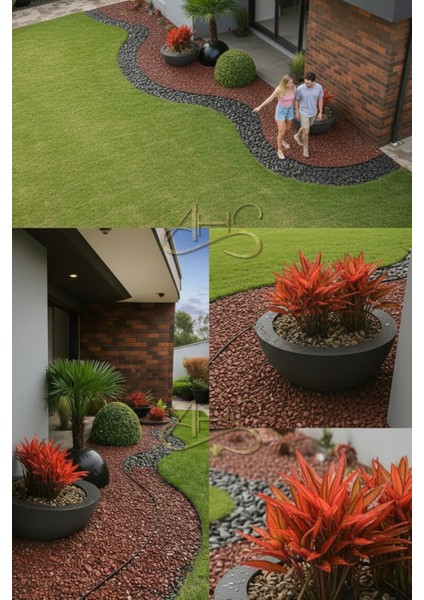 Kırmızı Bordo Dolomit Çakıl Taşı 1-3 cm 10 kg Dekoratif Bahçe Peyzaj Saksı Akvaryum Teraryum fırsatları