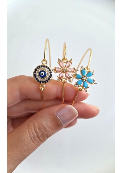 Zirkon Taşlı Nazar Boncuklu Bileklik